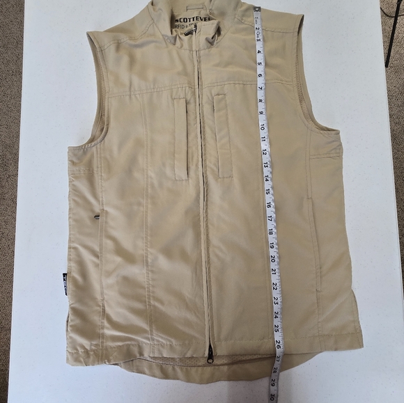 Scottevest Men's RFID Travel Vest Beige Medium Outdoor Pockets - Picture 7 of 14